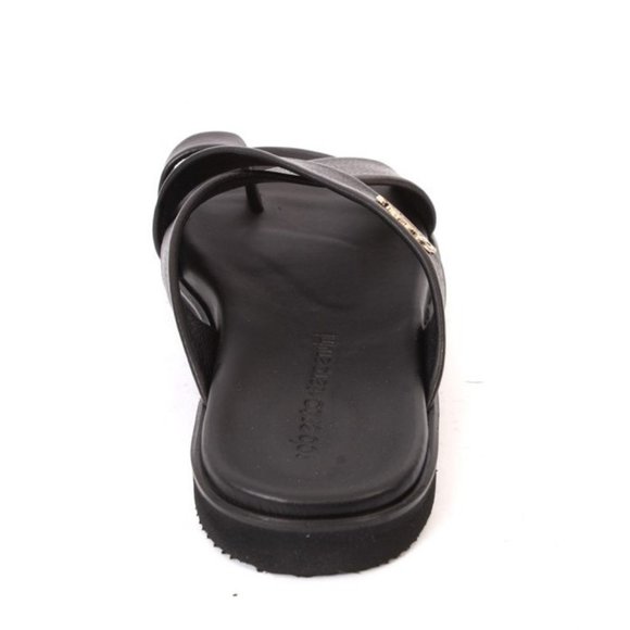 Roberto Serpentini 5200 Black Leather Slides Men Comfort Sandals main image 5